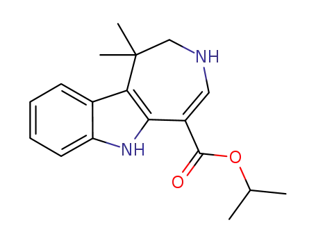 Molecular Structure of 942145-77-9 (Azepino[4,5-b]indole-5-carboxylic acid, 1,2,3,6-tetrahydro-1,1-dimethyl-, 1-methylethyl ester)