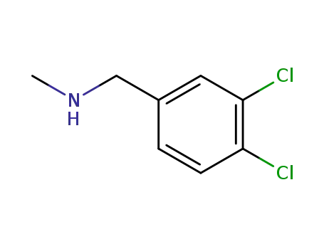 Molecular Structure of 5635-67-6 ((3,4-Dichlorobenzyl)methylamine)