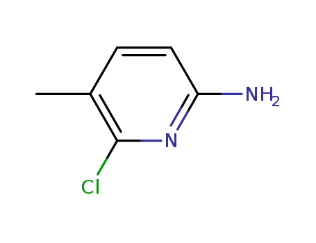 Molecular Structure of 442129-37-5 (2-Pyridinamine, 6-chloro-5-methyl)