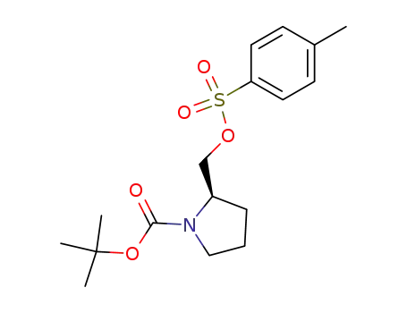 Molecular Structure of 128510-88-3 ((R)-TERT-BUTYL 2-(TOSYLOXYMETHYL)PYRROLIDINE-1-CARBOXYLATE)