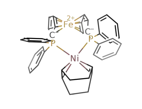 Molecular Structure of 162476-91-7 ([(1,1′-bis(diphenylphosphino)ferrocene)Ni<sup>(0)</sup>(1,5-cyclooctadiene)])