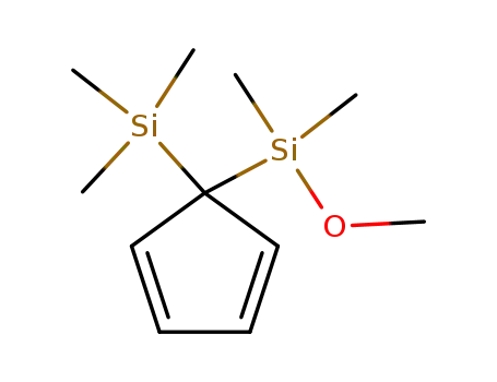 Molecular Structure of 78133-11-6 (1-dimethylmethoxysilyl-1-trimethylsilylcyclopentadiene)
