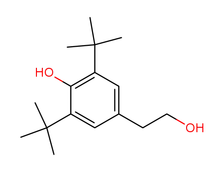 Molecular Structure of 3673-68-5 (2-(3,5-di-t-butyl-4-hydroxyphenyl)ethanol)