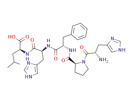L-Leucine, N-[N-[N-(1-L-histidyl-L-prolyl)-L-phenylalanyl]-L-histidyl]-