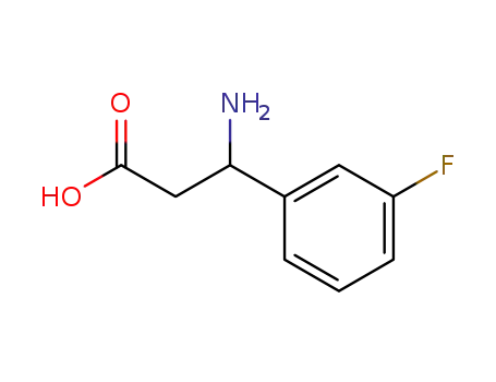 Molecular Structure of 117391-51-2 (3-Amino-3-(3-fluorophenyl)propanoic acid)