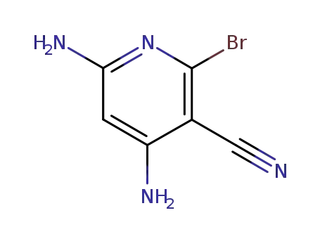 Molecular Structure of 42530-03-0 (4,6-Diamino-2-bromonicotinonitrile)