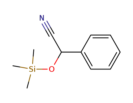 Molecular Structure of 25438-37-3 (ALPHA-(TRIMETHYLSILYLOXY)PHENYLACETONIT&)