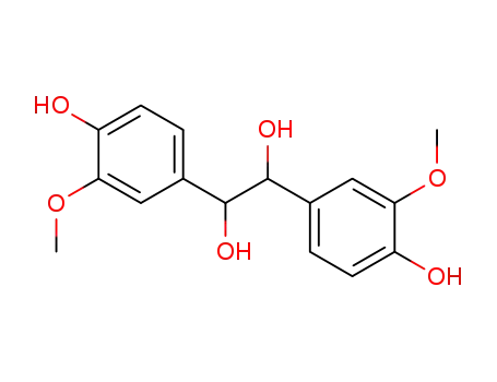 Molecular Structure of 4464-75-9 (1,2-Bis(3-methoxy-4-hydroxyphenyl)-1,2-ethanediol)