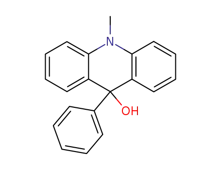 Molecular Structure of 6321-72-8 (10-methyl-9-phenyl-9,10-dihydroacridin-9-ol)
