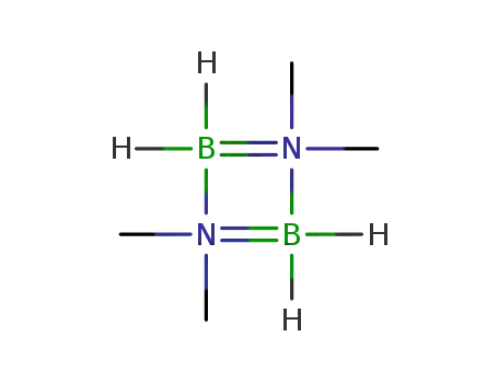 Molecular Structure of 23884-11-9 (cyclic(dimethylamino borane) dimer)