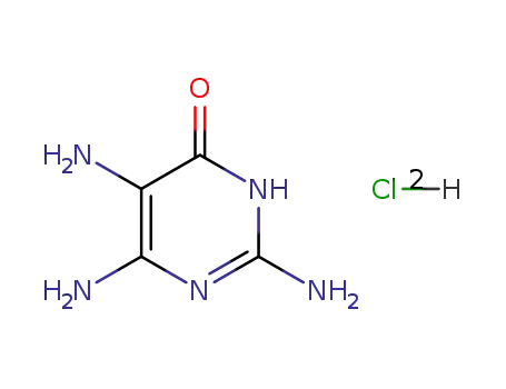 Molecular Structure of 51324-37-9 (2,4,5-Triamino-6-pyrimidinol dihydrochloride)
