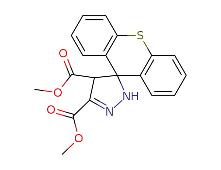 Molecular Structure of 64648-31-3 (Spiro[3H-pyrazole-3,9'-[9H]thioxanthene]-4,5-dicarboxylic acid,
2,4-dihydro-, dimethyl ester)