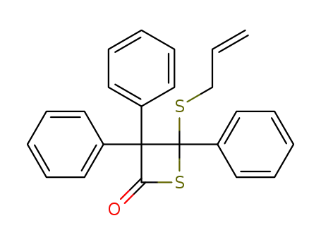 Molecular Structure of 73388-91-7 (4-allylthio-3,3,4-triphenyl-2-thietanone)