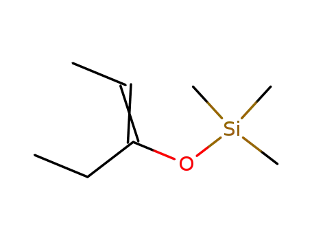 Molecular Structure of 17510-47-3 (Silane, [(1-ethyl-1-propenyl)oxy]trimethyl-)