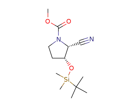 cis-(3R)-(tert-butyldimethylsilyloxy)-2-cyano-1-methoxycarbonyl-3-pyrrolidine