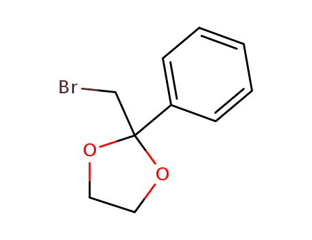 Molecular Structure of 3418-21-1 (2-(BROMOMETHYL)-2-PHENYL-1,3-DIOXOLANE)