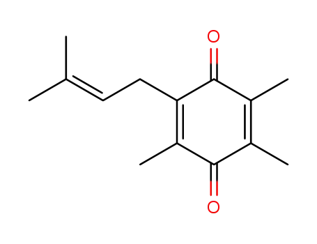 Molecular Structure of 2134-78-3 (2,3,5-Trimethyl-6-(3-methyl-2-butenyl)-p-benzoquinone)