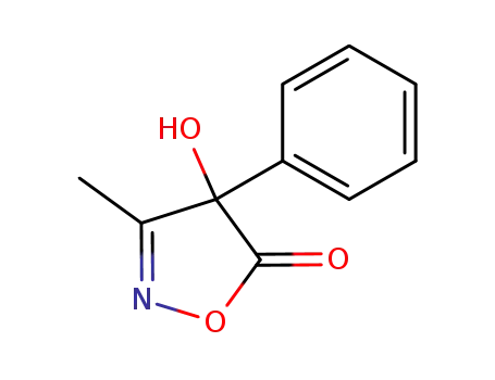 Molecular Structure of 80490-51-3 (4-hydroxy-3-methyl-4-phenylisoxazoline-5-one)