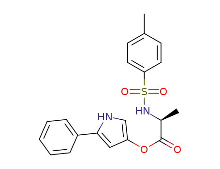 Molecular Structure of 99740-00-8 (3-(N-Tosyl-L-alaninyloxy)-5-phenylpyrrole)