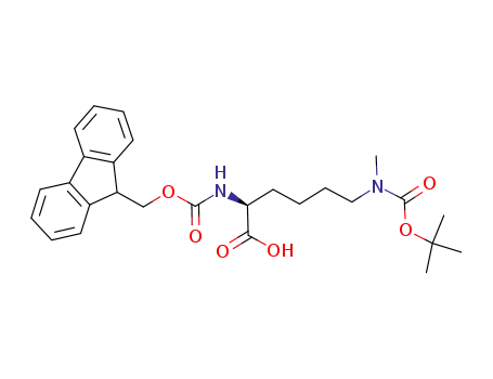 Molecular Structure of 2044709-77-3 (Ν<sub>ε</sub>-tert-butoxycarbonyl-Ν<sub>α</sub>-(9-fluorenylmethoxycarbonyl)-Ν<sub>ε</sub>-methyllysine)