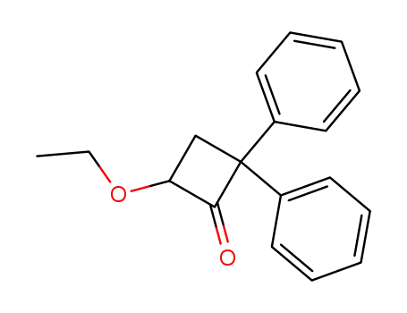 Molecular Structure of 109393-74-0 (3-ethoxy-2,2-diphenylcyclobutanone)