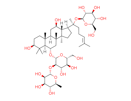 52286-59-6,Ginsenoside Re,Dammarane,b-D-glucopyranoside deriv.;Chikusetsusaponin IVc;Ginsenoside B2;NSC 308877;PanaxosideRe;Sanchinoside Re;