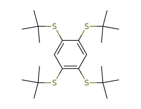 Molecular Structure of 447463-65-2 (1,2,4,5-TETRAKIS(TERT-BUTYLTHIO)BENZENE)