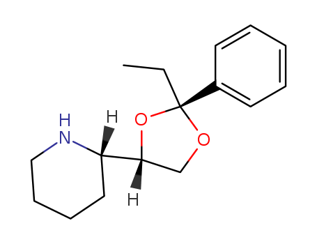 Piperidine,2-[(2S,4S)-2-ethyl-2-phenyl-1,3-dioxolan-4-yl]-, (2S)-