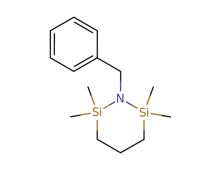 Molecular Structure of 119592-74-4 (N-benzyl-2,2,6,6-tetramethyl-2,6-disilapiperidine)