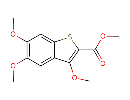 Molecular Structure of 26759-49-9 (methyl 3,5,6-trimethoxybenzo[b]thiophene-2-carboxylate)