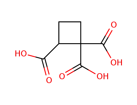 Molecular Structure of 2144-31-2 (cyclobutane-1,1,2-tricarboxylic acid)