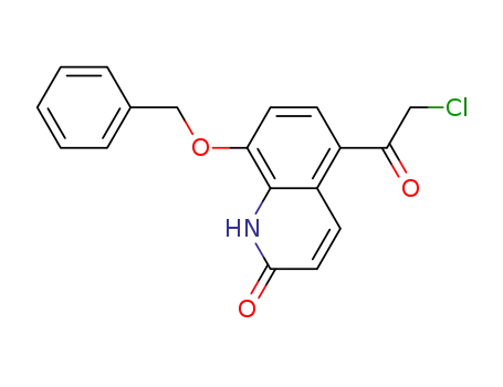 Molecular Structure of 63404-86-4 (5-(Chloroacetyl)-8-(phenylmethoxy)-2(1H)-quinolinone)
