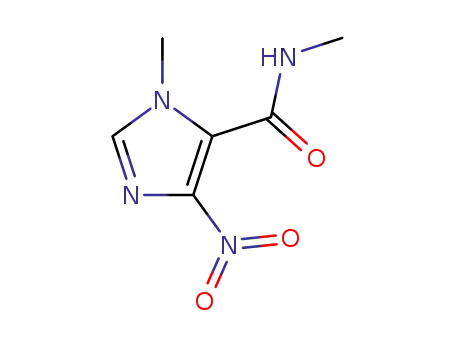 Molecular Structure of 858513-51-6 (N,1-DIMETHYL-4-NITRO-1H-IMIDAZOLE-5-CARBOXAMIDE)