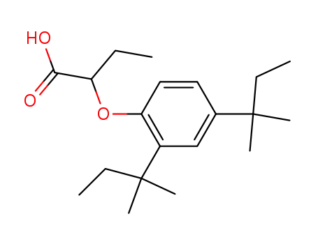 Molecular Structure of 13403-01-5 (2-(2,4-Di-tert-pentylphenoxy)butryic acid)