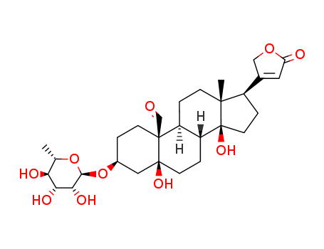 Card-20(22)-enolide,3-[(6-deoxy-a-L-mannopyranosyl)oxy]-5,14-dihydroxy-19-oxo-,(3b,5b)-