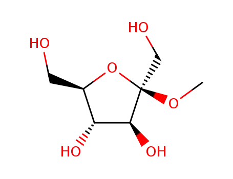 Molecular Structure of 13403-14-0 (.beta.-D-Fructofuranoside, methyl)