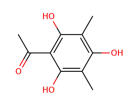 Molecular Structure of 13383-63-6 (1-(2,4,6-trihydroxy-3,5-dimethylphenyl)ethan-1-one)