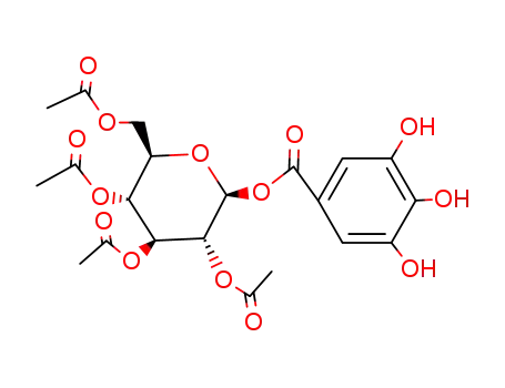 Molecular Structure of 79814-54-3 (1-galloyl-2,3,4,6-tetra-O-acetyl-β-D-glucopyranose)