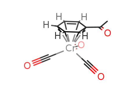 Molecular Structure of 12153-11-6 (Acetophenonechromium tricarbonyl)