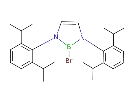 Molecular Structure of 915703-81-0 (N,N'-bis(2,6-diisopropylphenyl)-2-bromo-2,3-dihydro-1H-1,3,2-diazaborole)