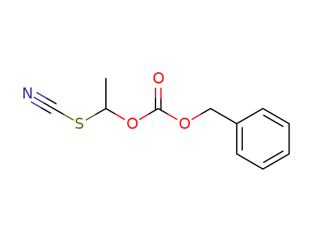 Molecular Structure of 117972-00-6 (benzyl 1-thiocyanoethylcarbonate)