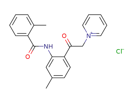 Molecular Structure of 928151-38-6 (1-{2-[4-methyl-2-(2-methylbenzoylamino)phenyl]-2-oxoethyl}pyridinium chloride)