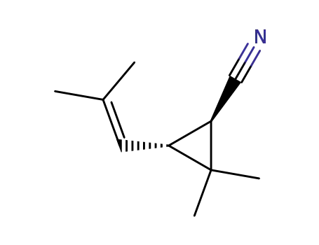 Cyclopropanecarbonitrile, 2,2-dimethyl-3-(2-methyl-1-propenyl)-, trans-