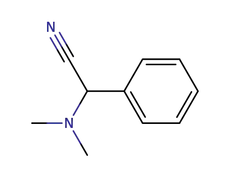 Molecular Structure of 827-36-1 (A-(DIMETHYLAMINO)PHENYLACETONITRILE)