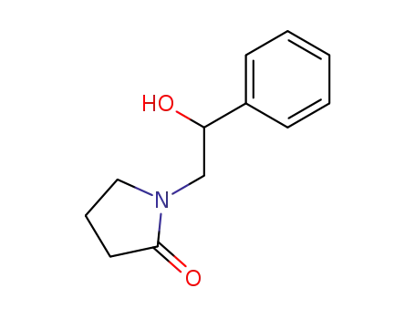 Molecular Structure of 22081-44-3 (2-Pyrrolidinone, 1-(2-hydroxy-2-phenylethyl)-)
