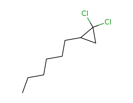 Molecular Structure of 5685-42-7 (1-(2,2-Dichlorocyclopropyl)hexane)