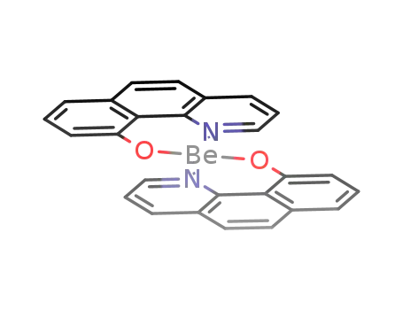 Molecular Structure of 148896-39-3 (Bis(10-hydroxybenzo[h]quinolinato)beryllium)