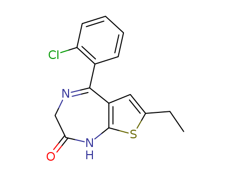 33671-37-3,5-(2-Chlorophenyl)-7-ethyl-1,3-dihydro-2H-thieno[2,3-e]-1,4-diazepin-2-one,