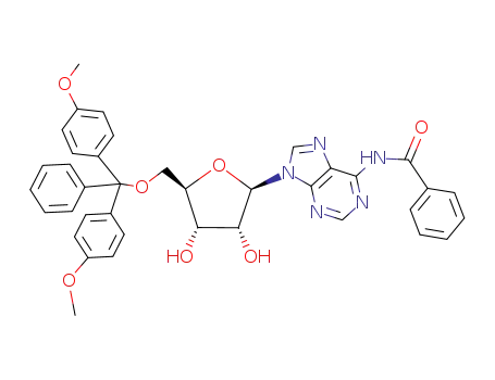 Molecular Structure of 81246-82-4 (5'-DMT-RIBO ADENOSINE (N-BZ))