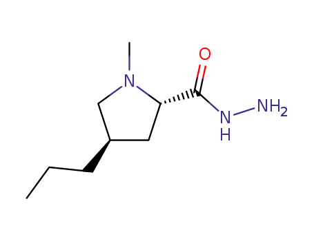 Molecular Structure of 13380-37-5 ((2S,4R)-1-Methyl-4-propyl-pyrrolidine-2-carboxylic acid hydrazide)